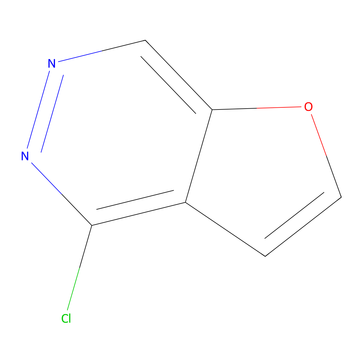 4-Chlorofuro(2,3-d)pyridazine molecular structure, CAS 14757-81-4