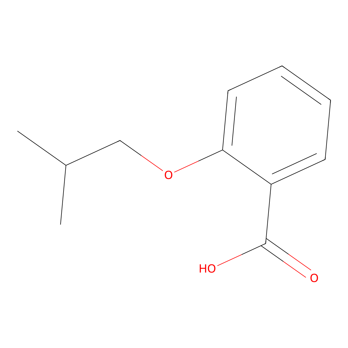 2-(2-Methylpropoxy)benzoic acid molecular structure, CAS 147578-43-6