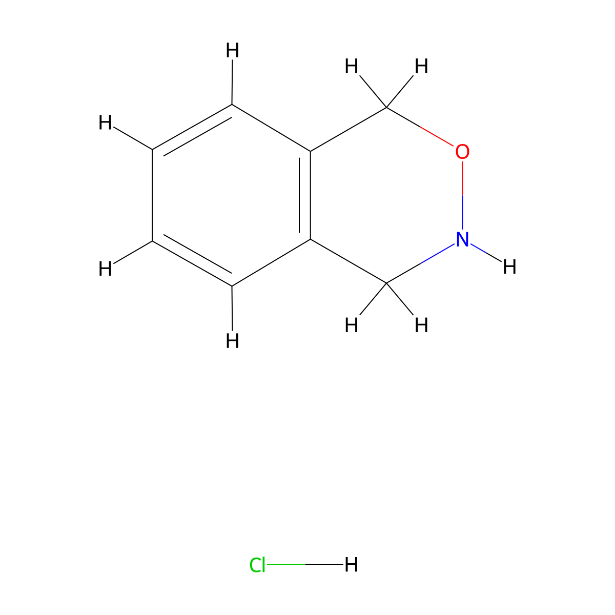 3,4-dihydro-1H-2,3-benzoxazine hydrochloride molecular structure, CAS 14758-58-8