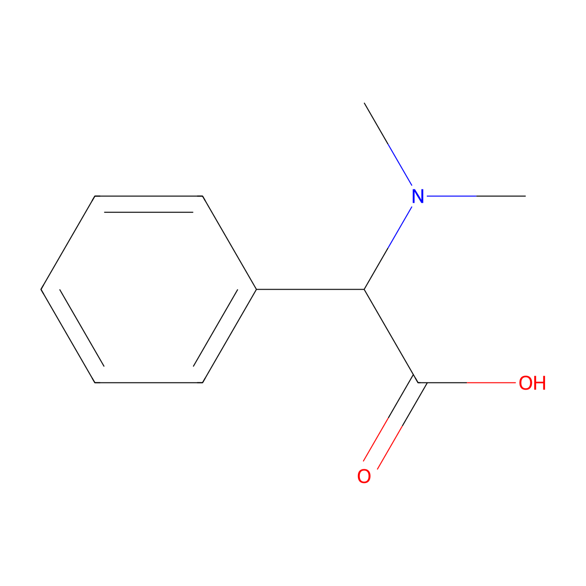 2-(Dimethylamino)-2-phenylacetic acid molecular structure, CAS 14758-99-7
