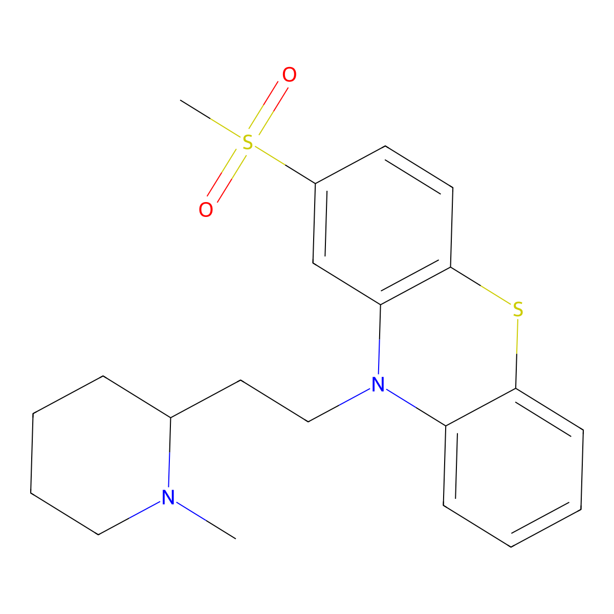 Sulforidazine molecular structure, CAS 14759-06-9