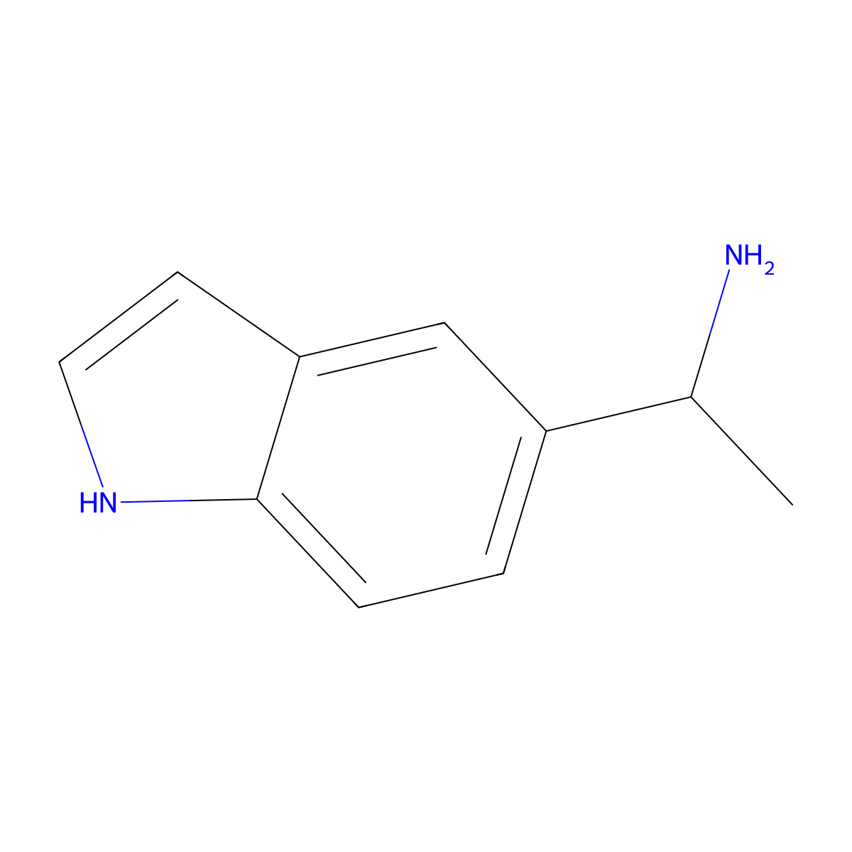 1-(1H-Indol-5-yl)ethan-1-amine molecular structure, CAS 147591-52-4