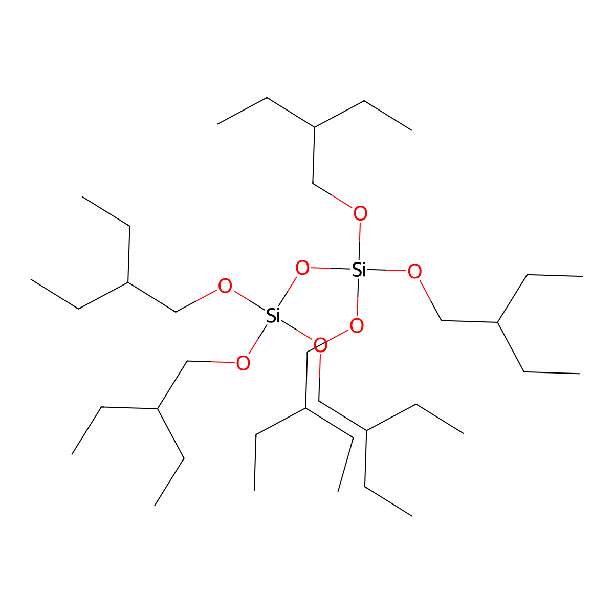 Hexa(2-ethylbutoxy)disiloxane molecular structure, CAS 1476-03-5