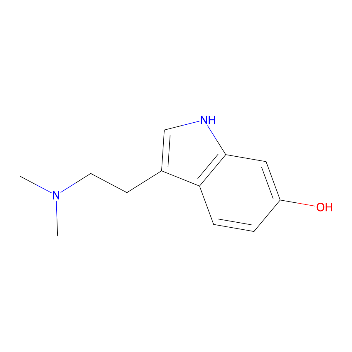 3-(2-(Dimethylamino)ethyl)-1H-indol-6-ol molecular structure, CAS 1476-33-1