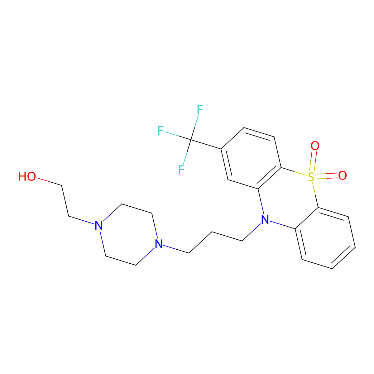 Fluphenazine S,S-dioxide molecular structure, CAS 1476-79-5