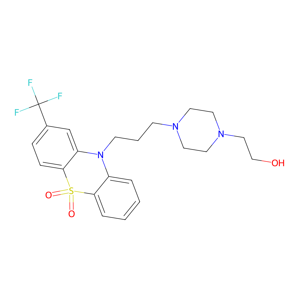 Fluphenazine S,S-dioxide molecular structure, CAS 1476-79-5