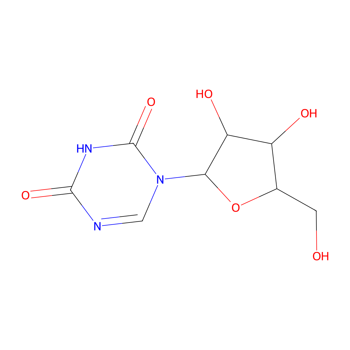 5-Azauridine molecular structure, CAS 1476-82-0
