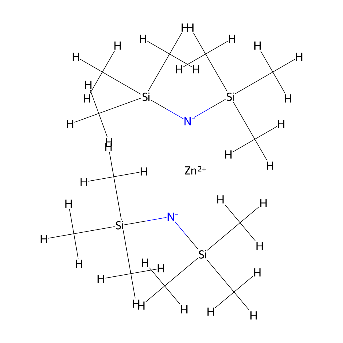 Zinc bis(bis(trimethylsilyl)amide) molecular structure, CAS 14760-26-0