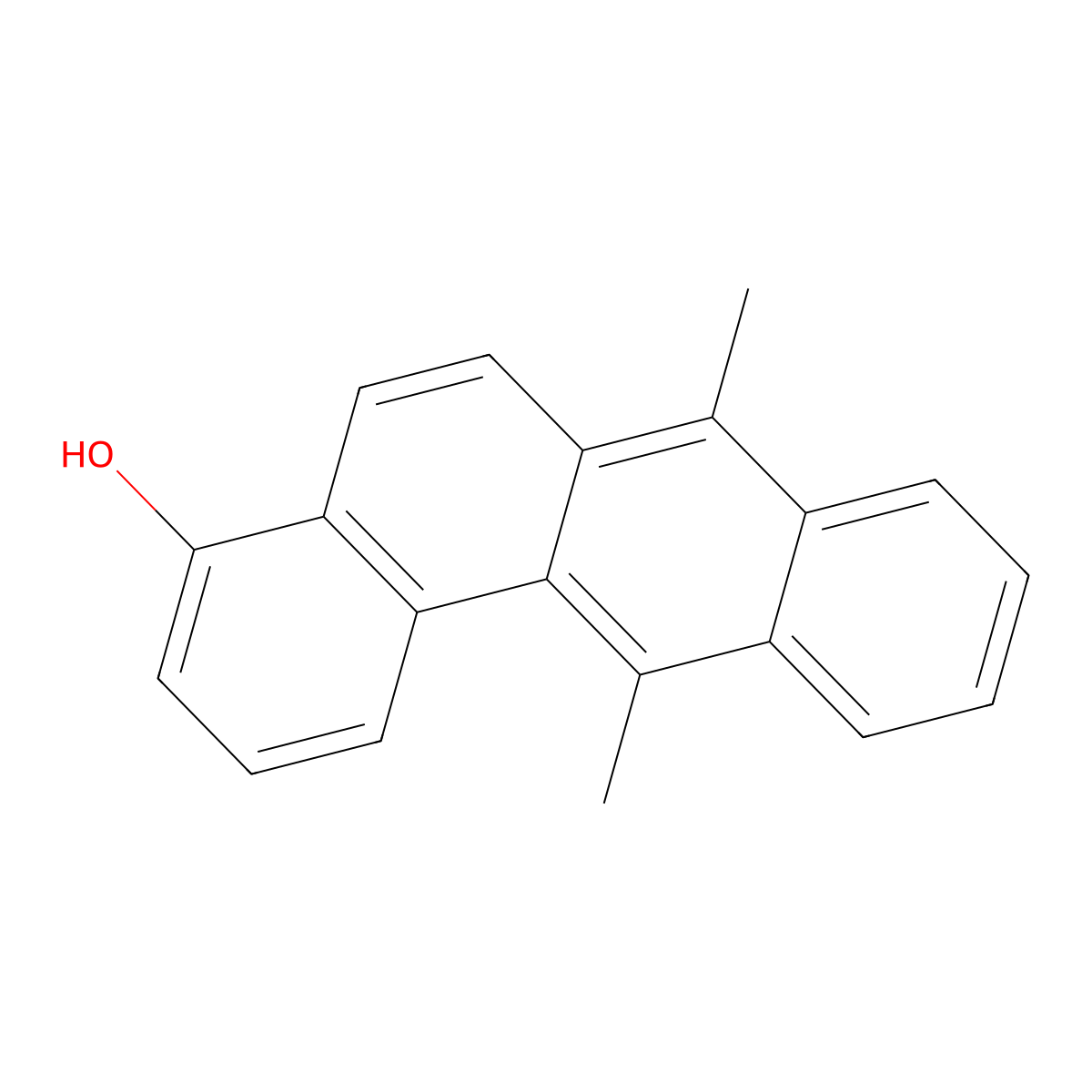 BENZ(a)ANTHRACEN-4-OL, 7,12-DIMETHYL- molecular structure, CAS 14760-53-3