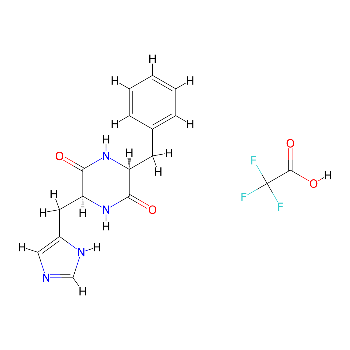 Cyclo(His-Phe) (TFA) molecular structure, CAS 147600-13-3