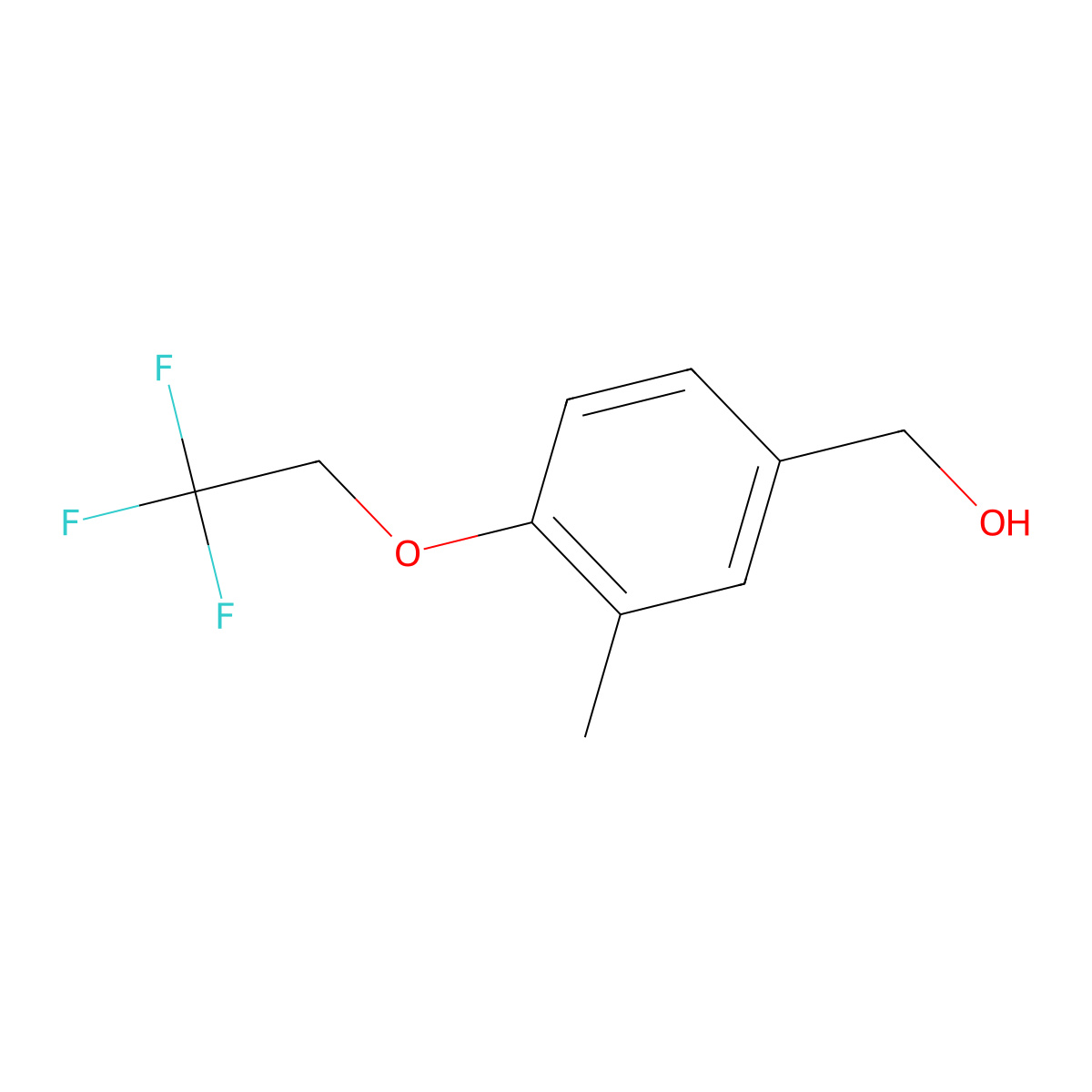 (3-Methyl-4-(2,2,2-trifluoroethoxy)phenyl)methanol molecular structure, CAS 1476025-59-8
