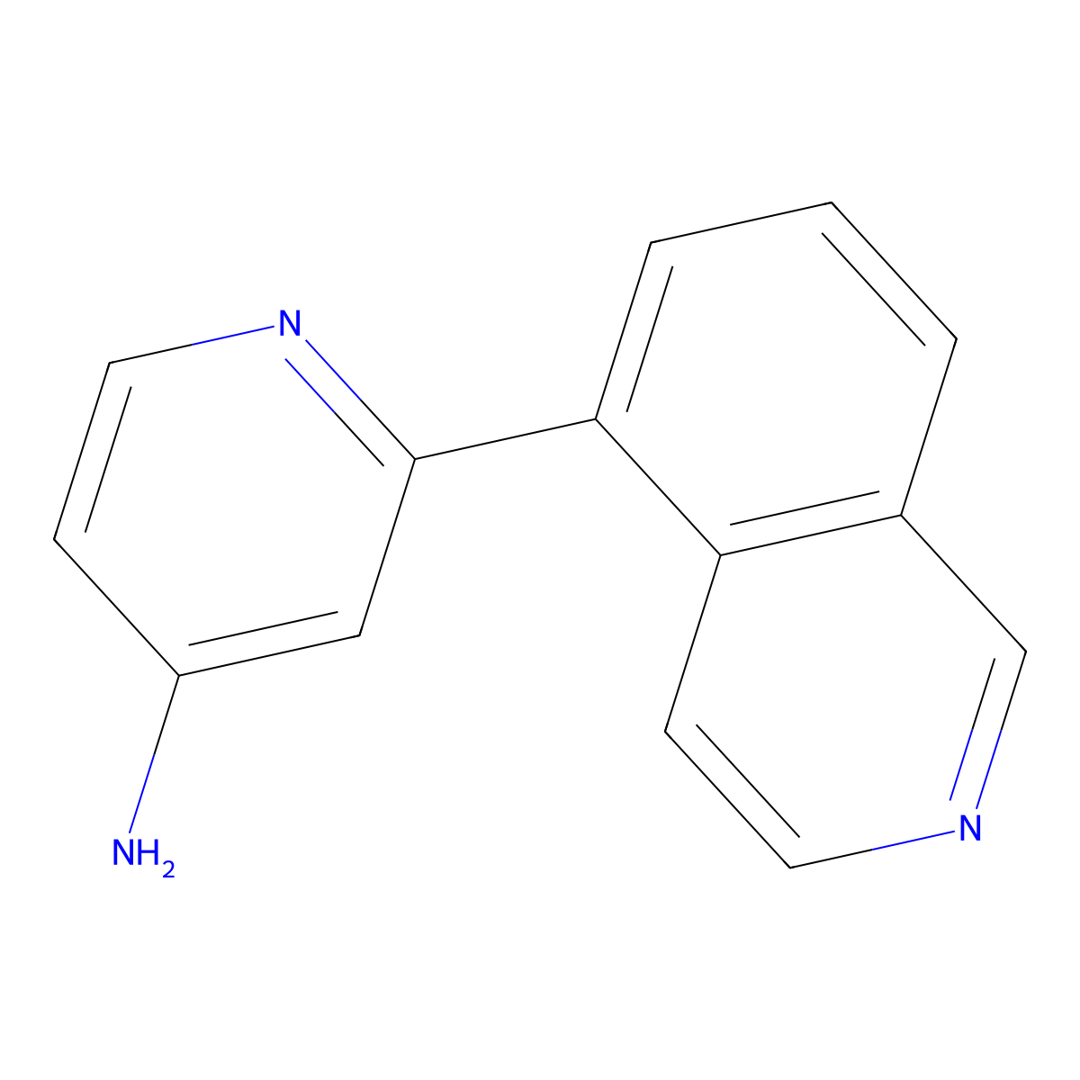 2-(5-Isoquinolinyl)-4-pyridinamine molecular structure, CAS 1476060-37-3