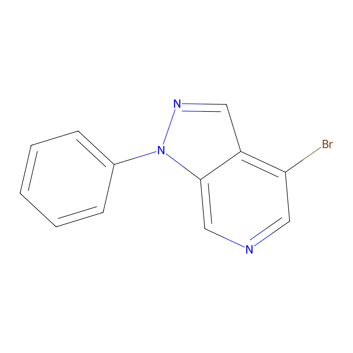 4-Bromo-1-phenyl-1H-pyrazolo[3,4-c]pyridine molecular structure, CAS 1476063-18-9