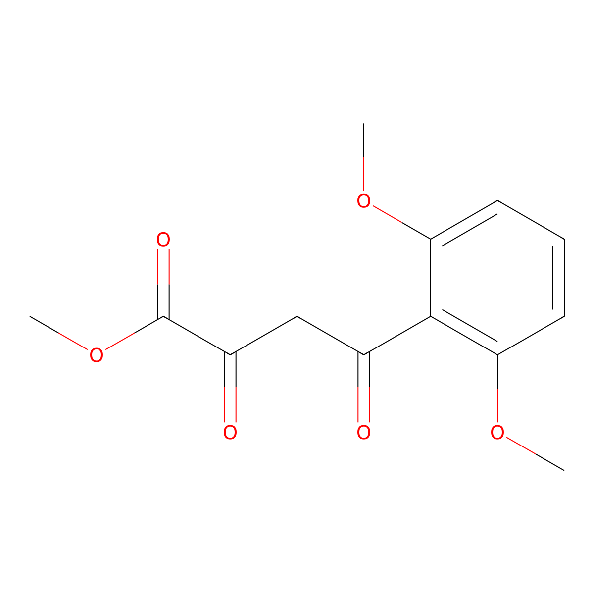 Methyl 4-(2,6-dimethoxyphenyl)-2,4-dioxobutanoate molecular structure, CAS 1476068-60-6