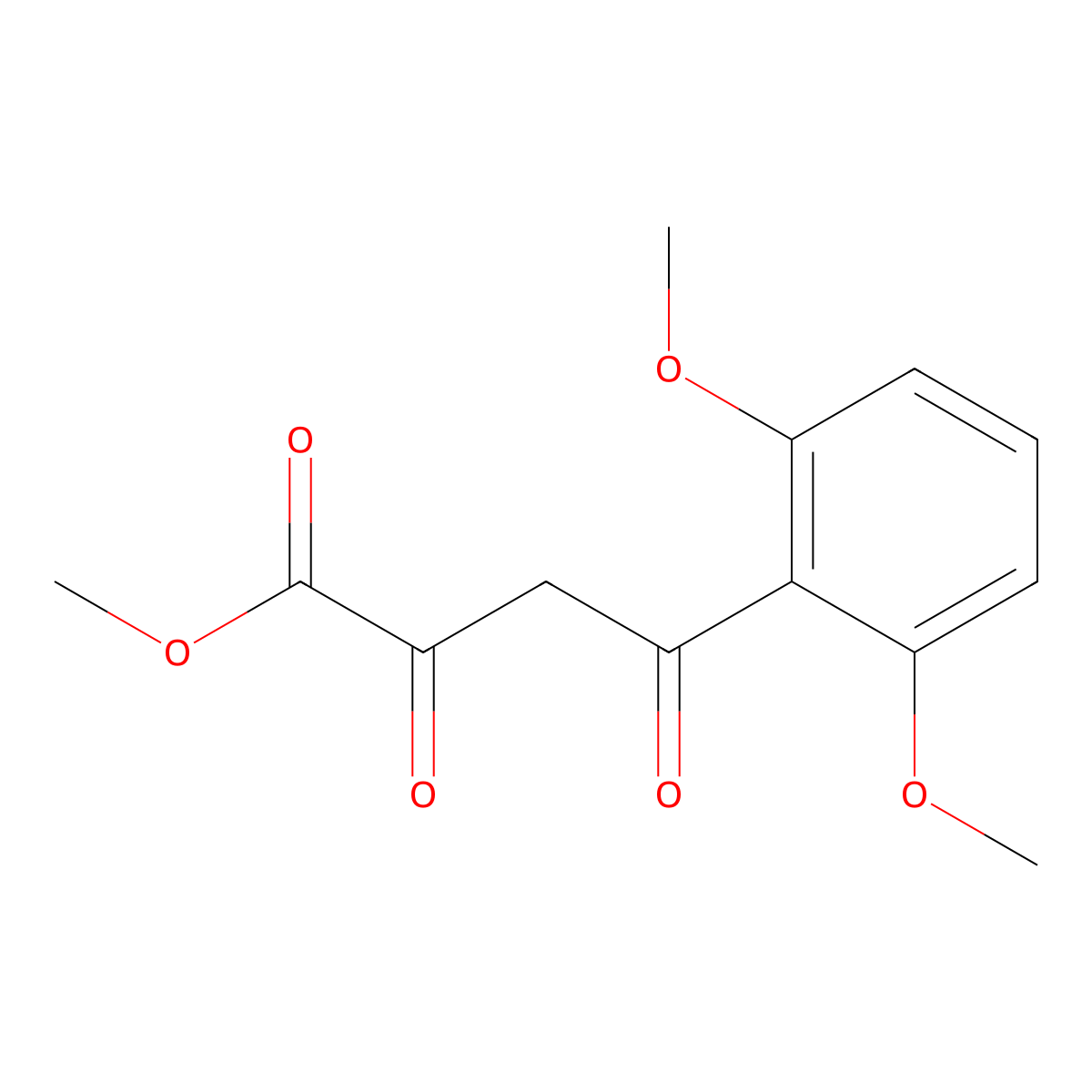 Methyl 4-(2,6-dimethoxyphenyl)-2,4-dioxobutanoate molecular structure, CAS 1476068-60-6