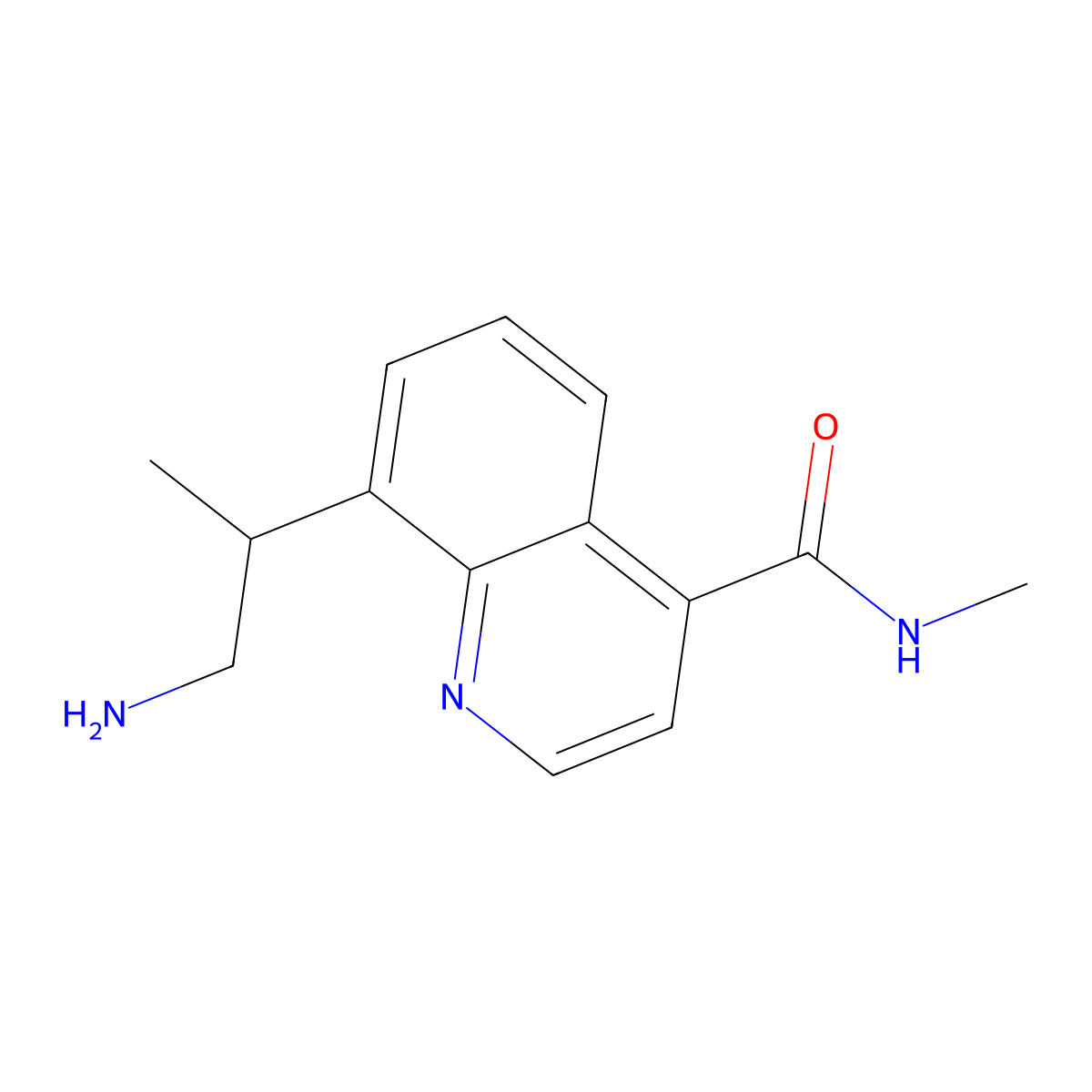 8-(1-aminopropan-2-yl)-N-methylquinoline-4-carboxamide molecular structure, CAS 1476076-36-4