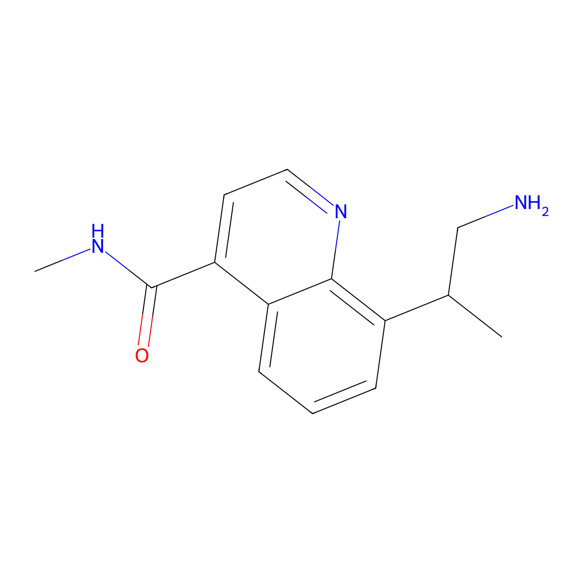 8-(1-aminopropan-2-yl)-N-methylquinoline-4-carboxamide molecular structure, CAS 1476076-36-4