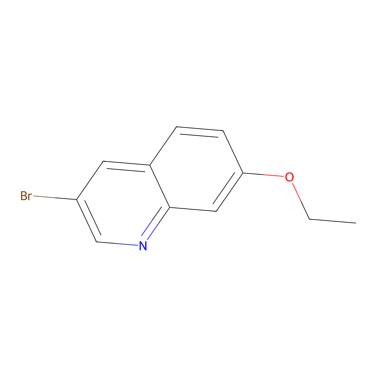 3-Bromo-7-ethoxyquinoline molecular structure, CAS 1476078-53-1