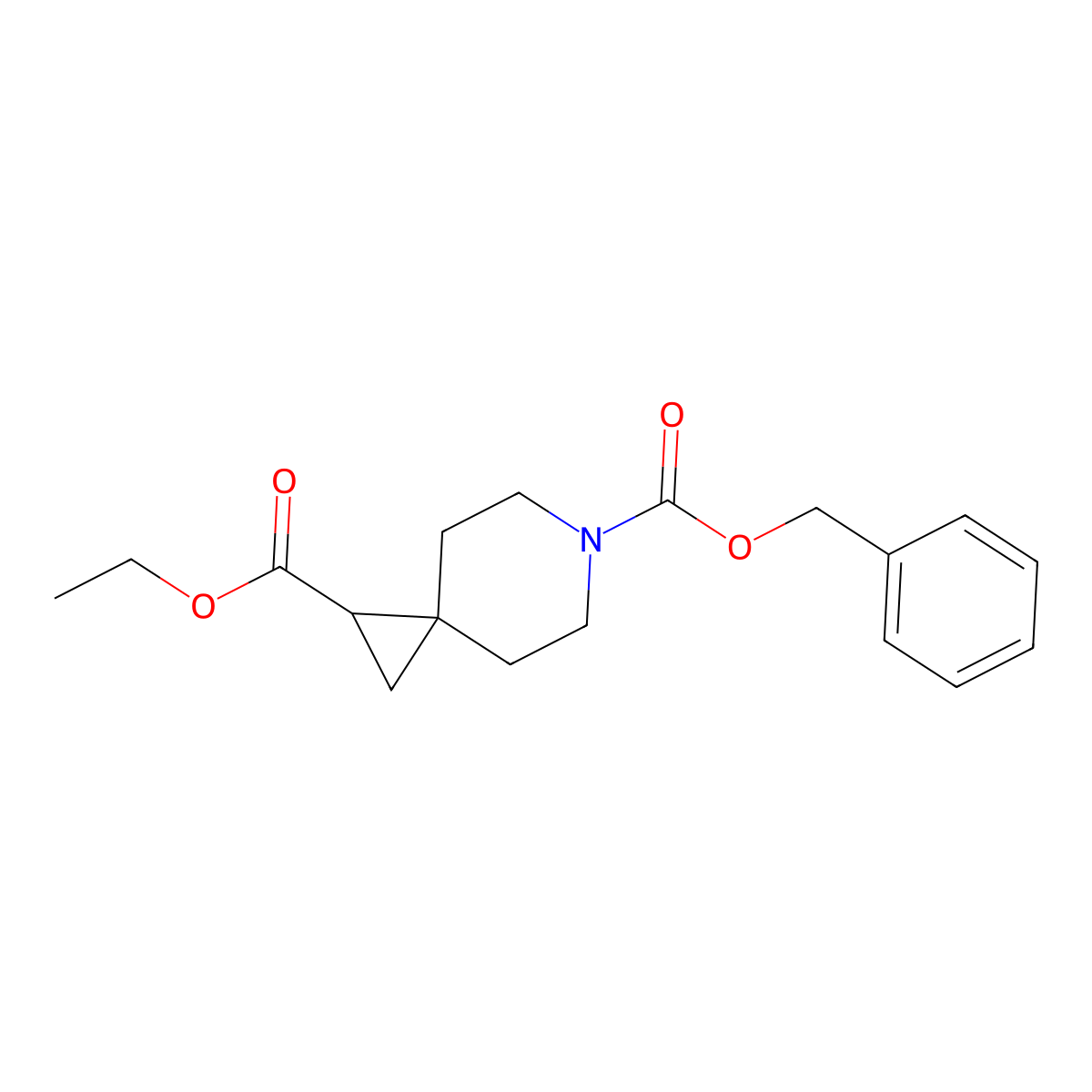 6-Benzyl 1-ethyl 6-azaspiro[2.5]octane-1,6-dicarboxylate molecular structure, CAS 147610-84-2