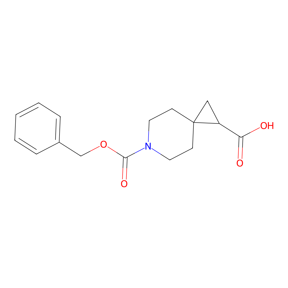 6-((Benzyloxy)carbonyl)-6-azaspiro[2.5]octane-1-carboxylic acid molecular structure, CAS 147610-85-3