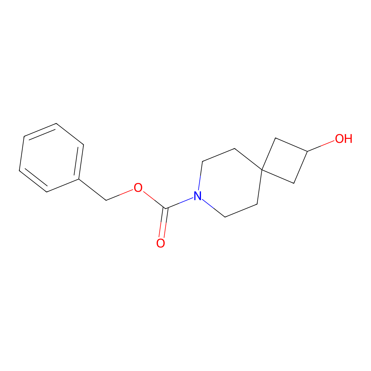 Benzyl 2-hydroxy-7-azaspiro[3.5]nonane-7-carboxylate molecular structure, CAS 147610-99-9