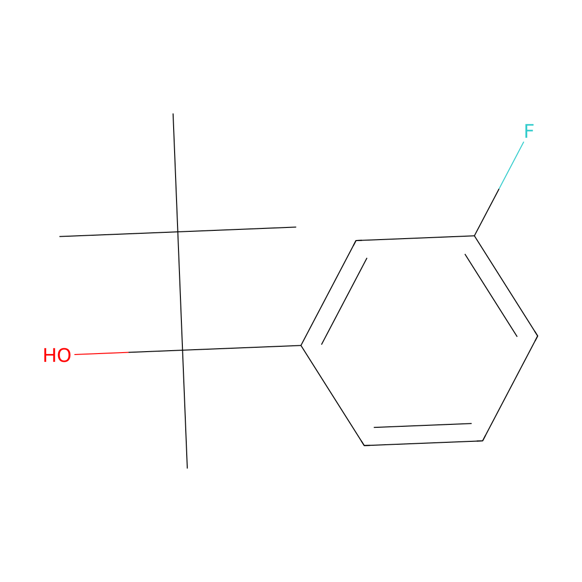 alpha-(1,1-Dimethylethyl)-3-fluoro-alpha-methylbenzenemethanol molecular structure, CAS 147611-05-0