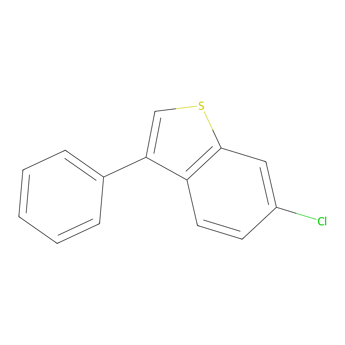 6-Chloro-3-phenyl-1-benzothiophene molecular structure, CAS 147619-45-2