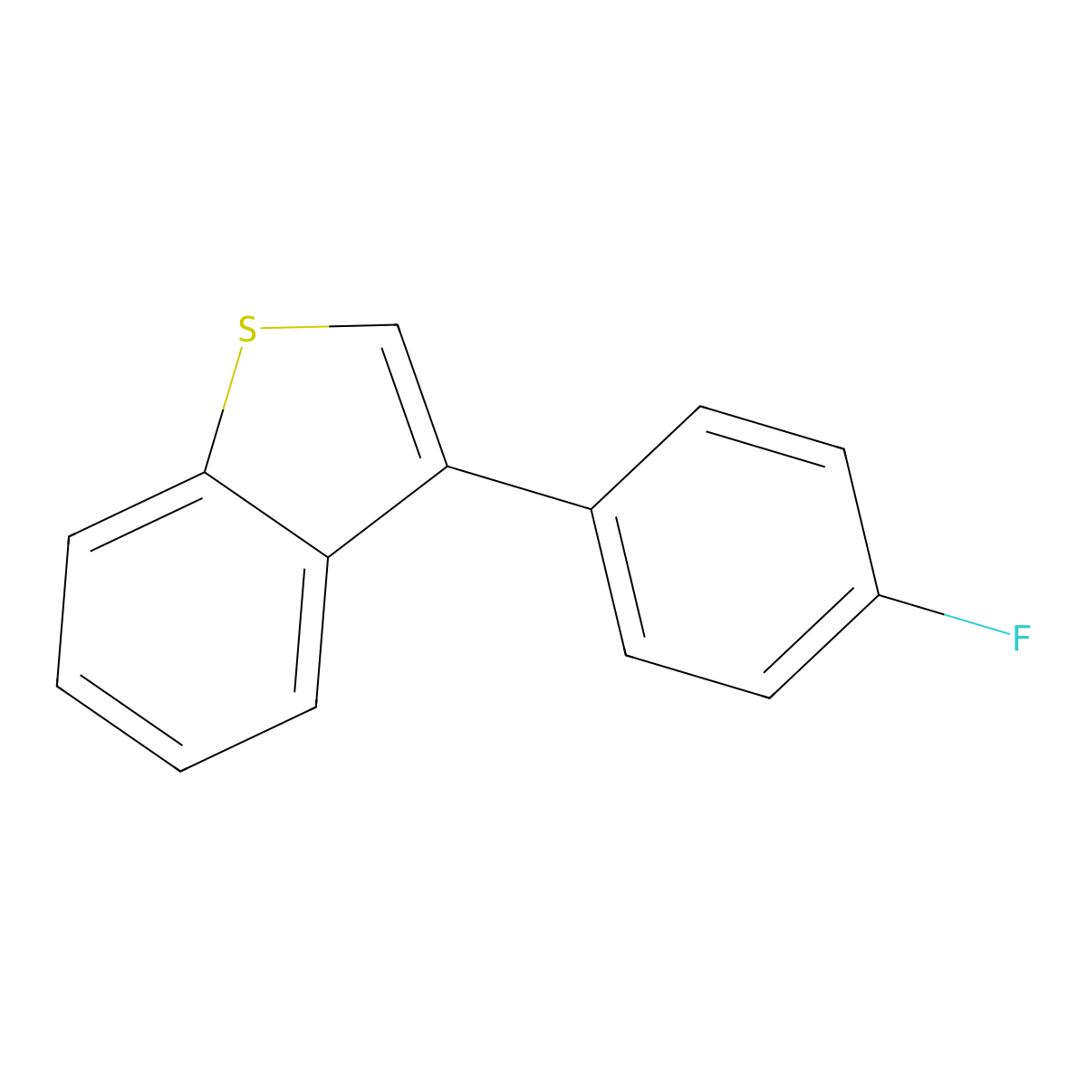 3-(4-Fluorophenyl)-1-benzothiophene molecular structure, CAS 147619-64-5