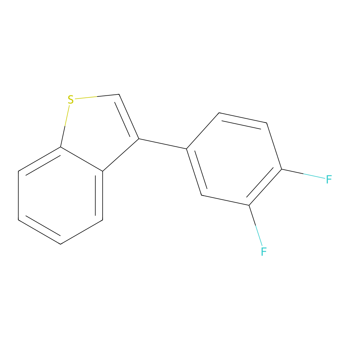 3-(3,4-Difluorophenyl)benzo[b]thiophene molecular structure, CAS 147619-70-3