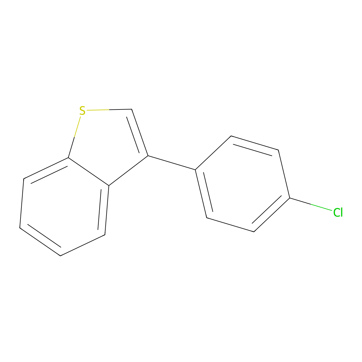3-(4-Chlorophenyl)-1-benzothiophene molecular structure, CAS 147619-72-5