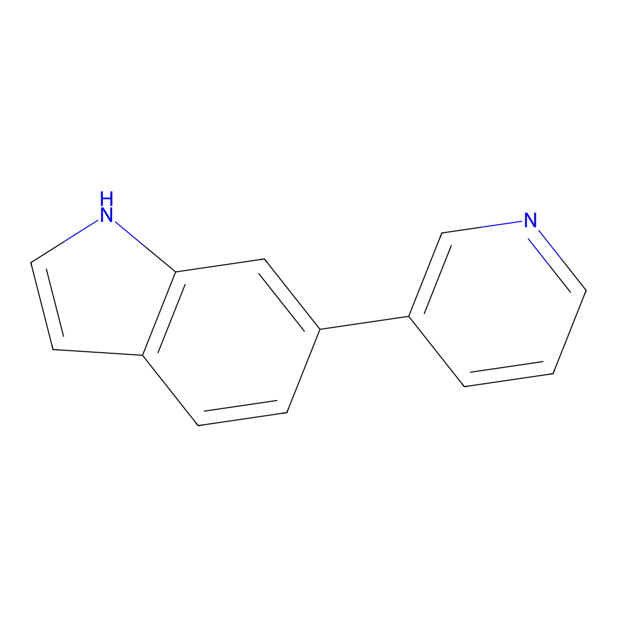 6-pyridin-3-yl-1H-indole molecular structure, CAS 147621-19-0