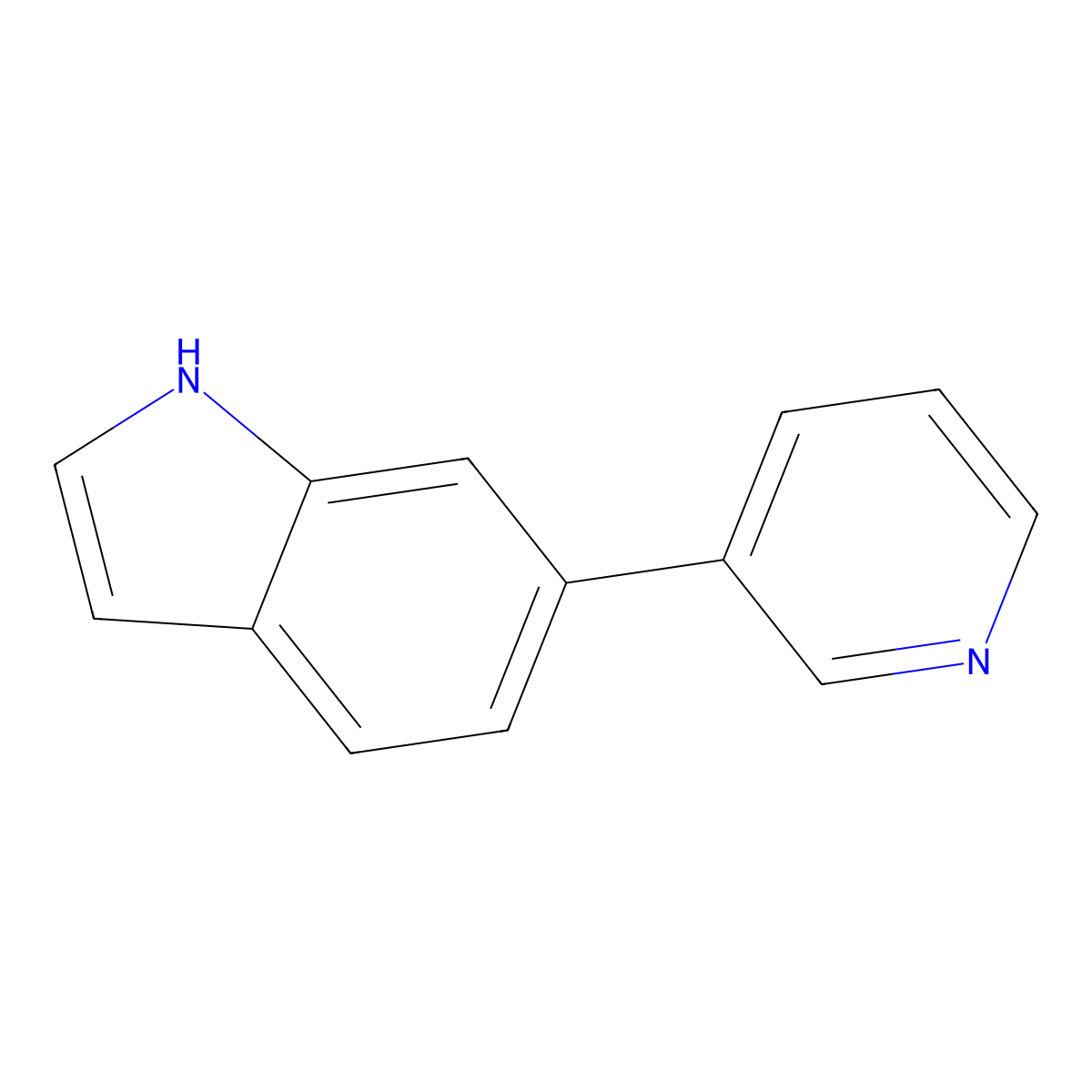 6-pyridin-3-yl-1H-indole molecular structure, CAS 147621-19-0