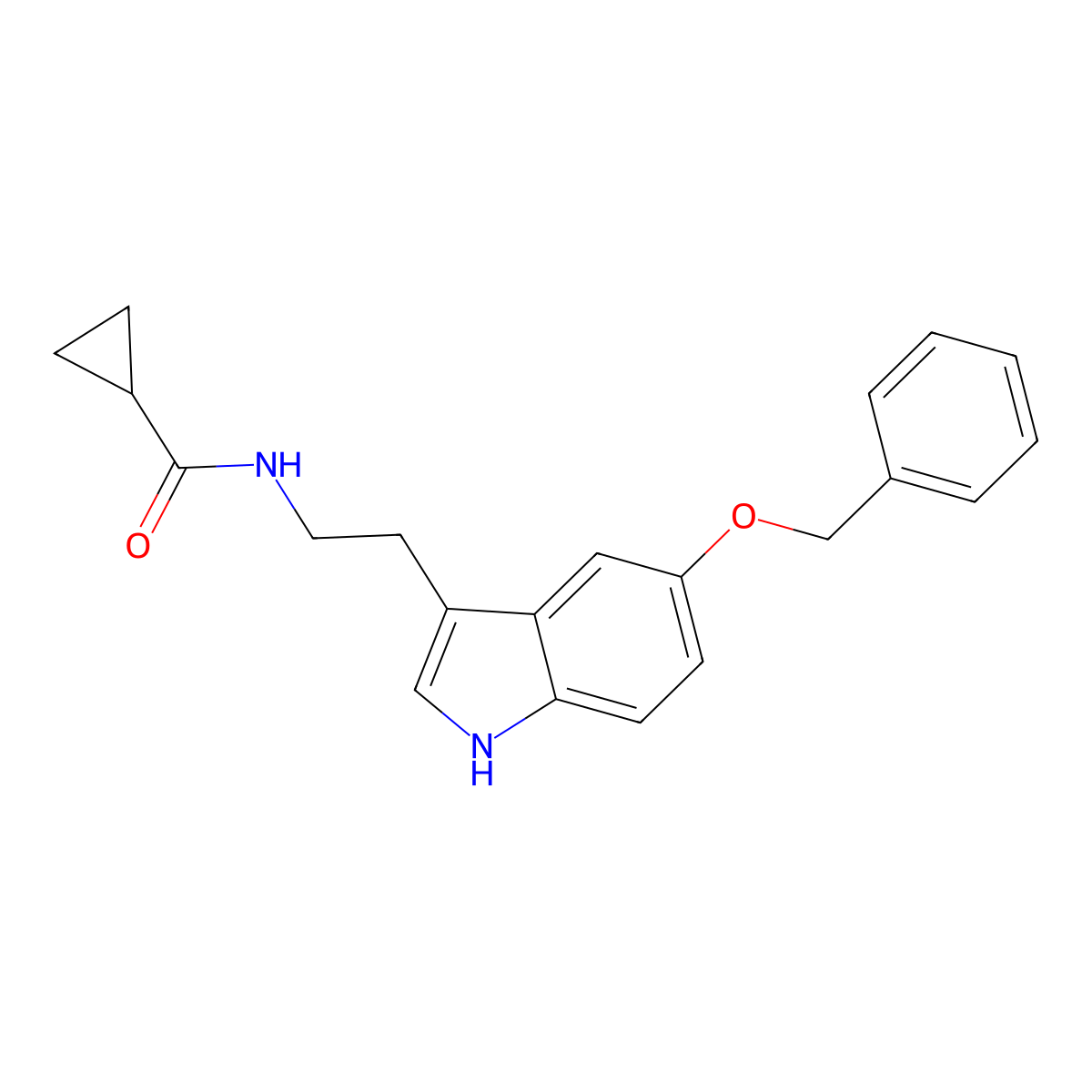 N-[2-(5-phenylmethoxy-1H-indol-3-yl)ethyl]cyclopropanecarboxamide molecular structure, CAS 147621-63-4