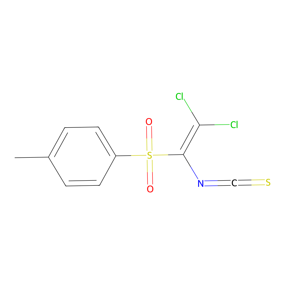 1-(2,2-Dichloro-1-isothiocyanatoethenesulfonyl)-4-methylbenzene molecular structure, CAS 147622-09-1