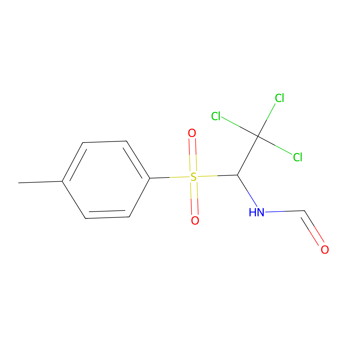 N-[2,2,2-trichloro-1-(4-methylbenzenesulfonyl)ethyl]formamide molecular structure, CAS 147622-11-5