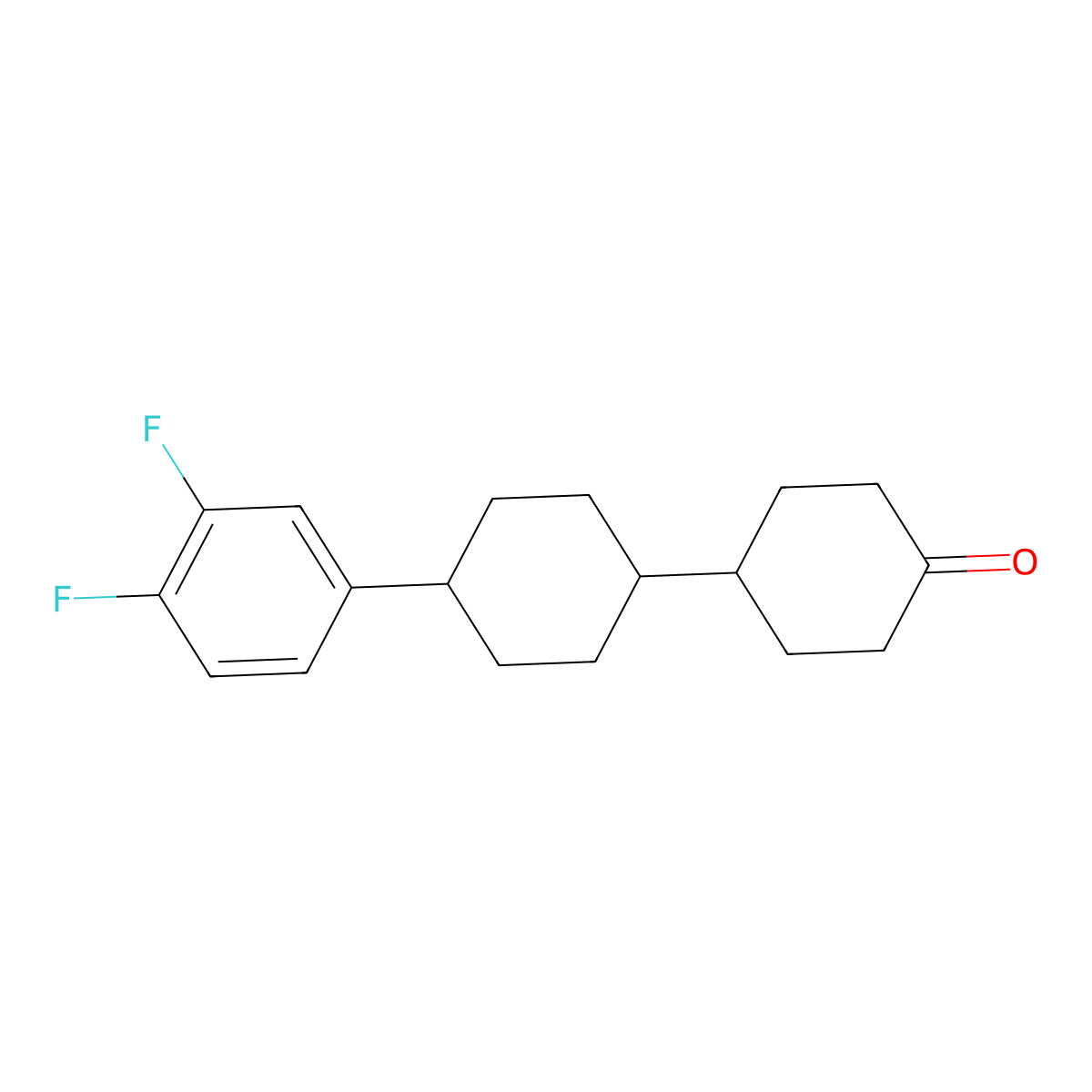trans-4'-(3,4-Difluorophenyl)-[1,1'-bi(cyclohexan)]-4-one molecular structure, CAS 147622-85-3