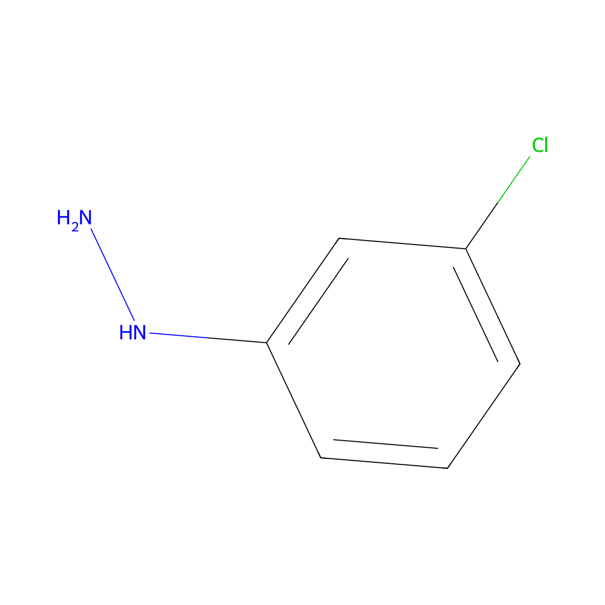 (3-Chlorophenyl)hydrazine molecular structure, CAS 14763-20-3