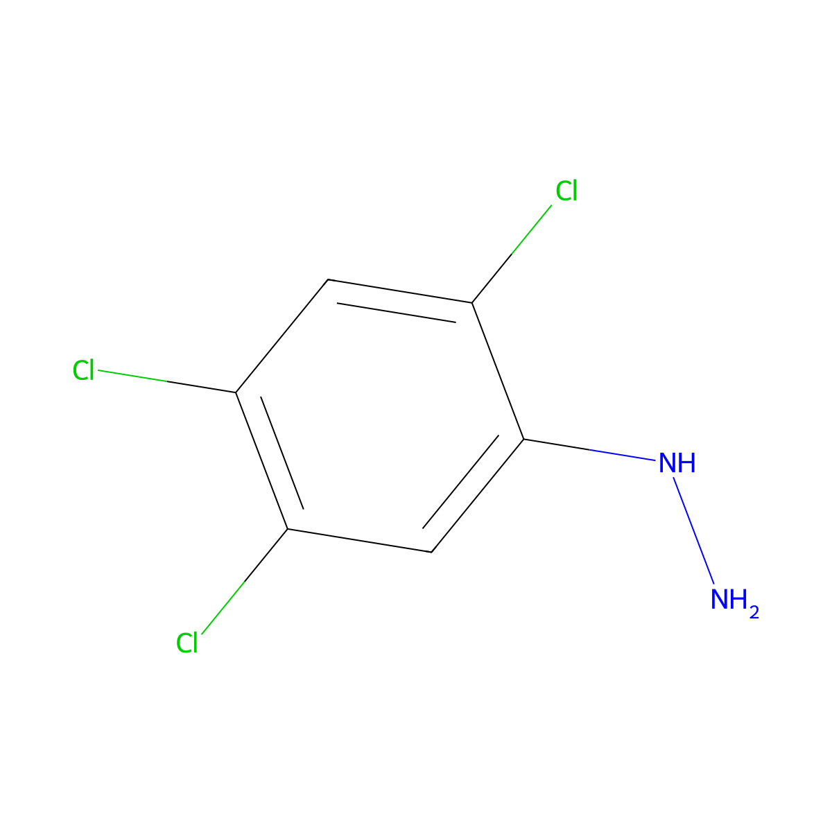 (2,4,5-Trichlorophenyl)hydrazine molecular structure, CAS 14763-27-0