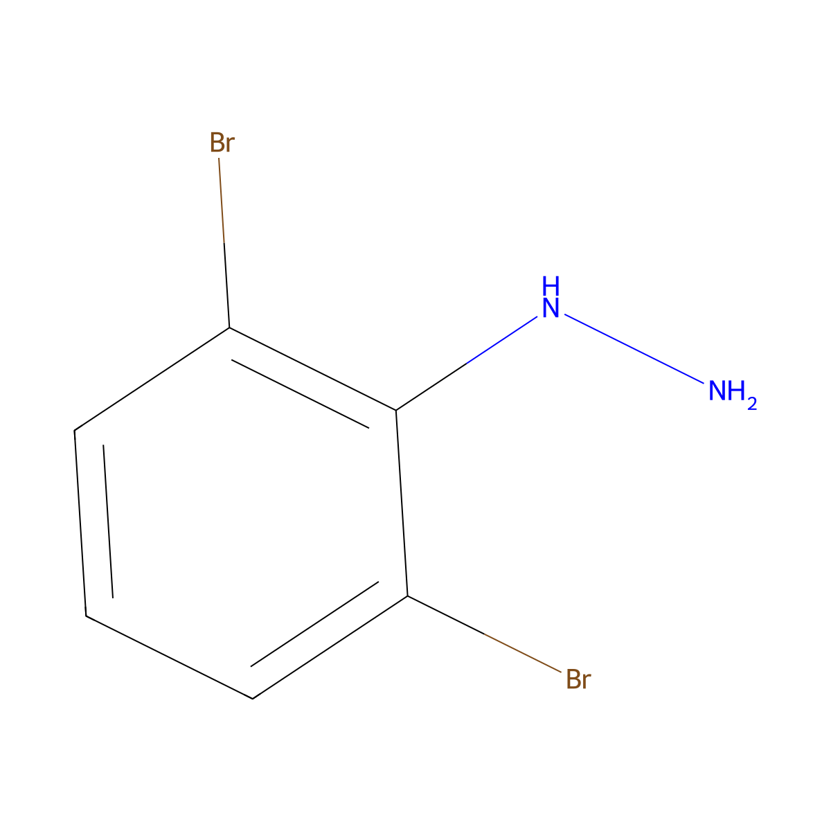 (2,6-Dibromophenyl)hydrazine molecular structure, CAS 14763-29-2