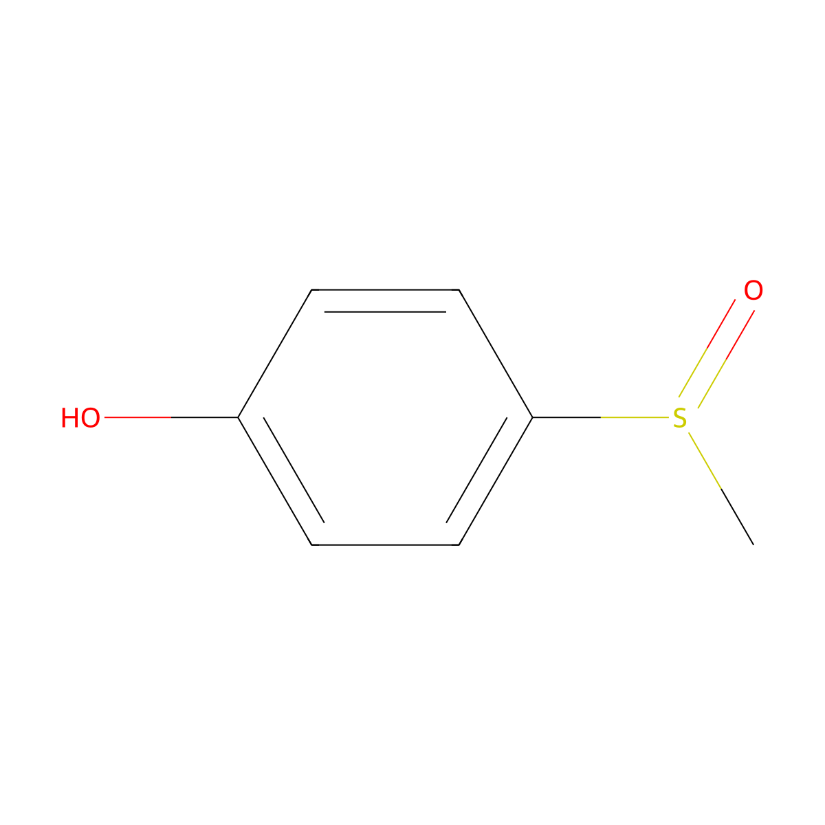 4-(Methylsulfinyl)phenol molecular structure, CAS 14763-64-5