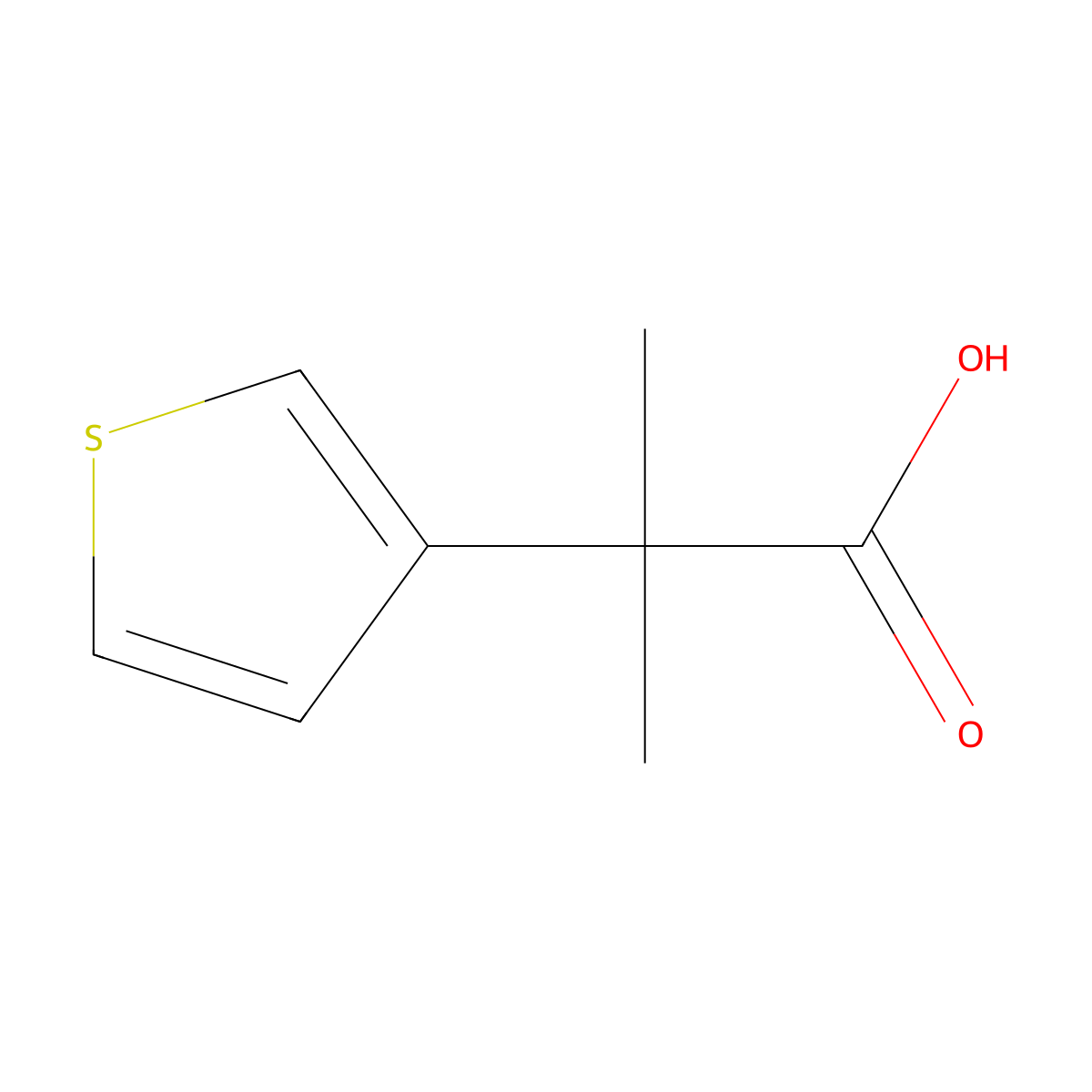 alpha,alpha-Dimethyl-3-thiopheneacetic acid molecular structure, CAS 147632-27-7