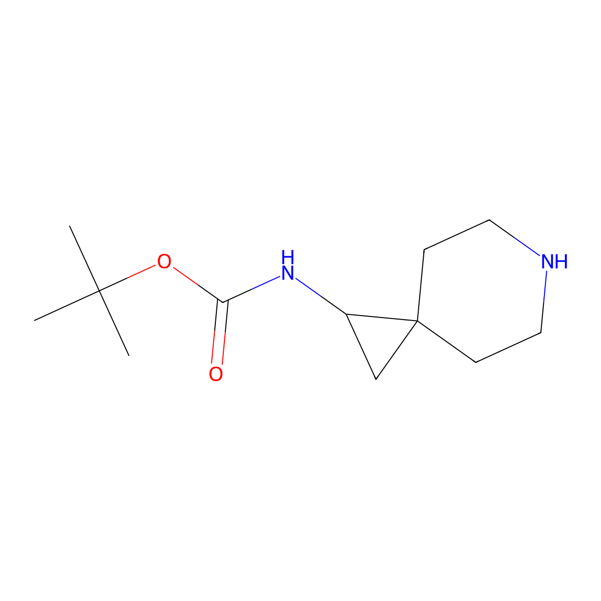tert-Butyl 6-azaspiro[2.5]octan-1-ylcarbamate molecular structure, CAS 147632-34-6