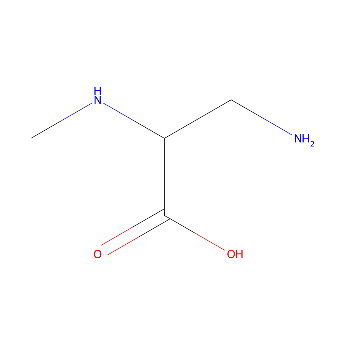 3-Amino-2-methylamino-propionic acid molecular structure, CAS 147634-96-6