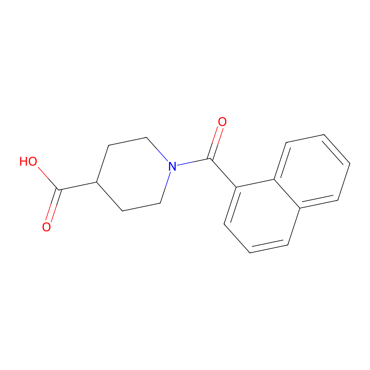 1-(naphthalene-1-carbonyl)piperidine-4-carboxylic Acid molecular structure, CAS 147636-51-9