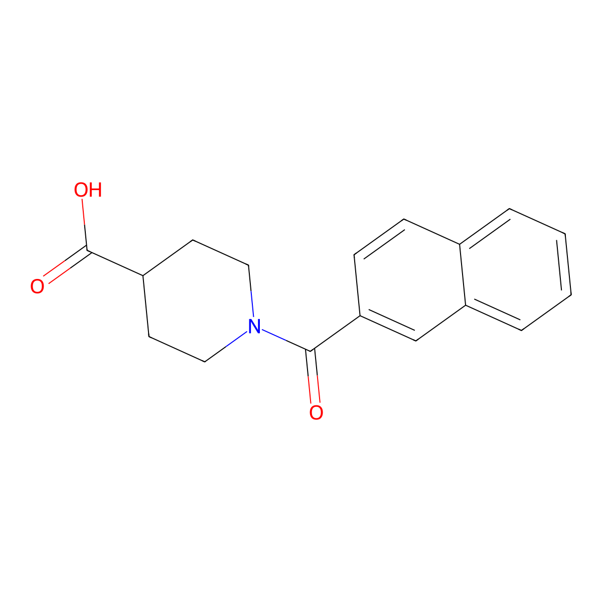 1-(2-Naphthoyl)piperidine-4-carboxylic acid molecular structure, CAS 147636-52-0
