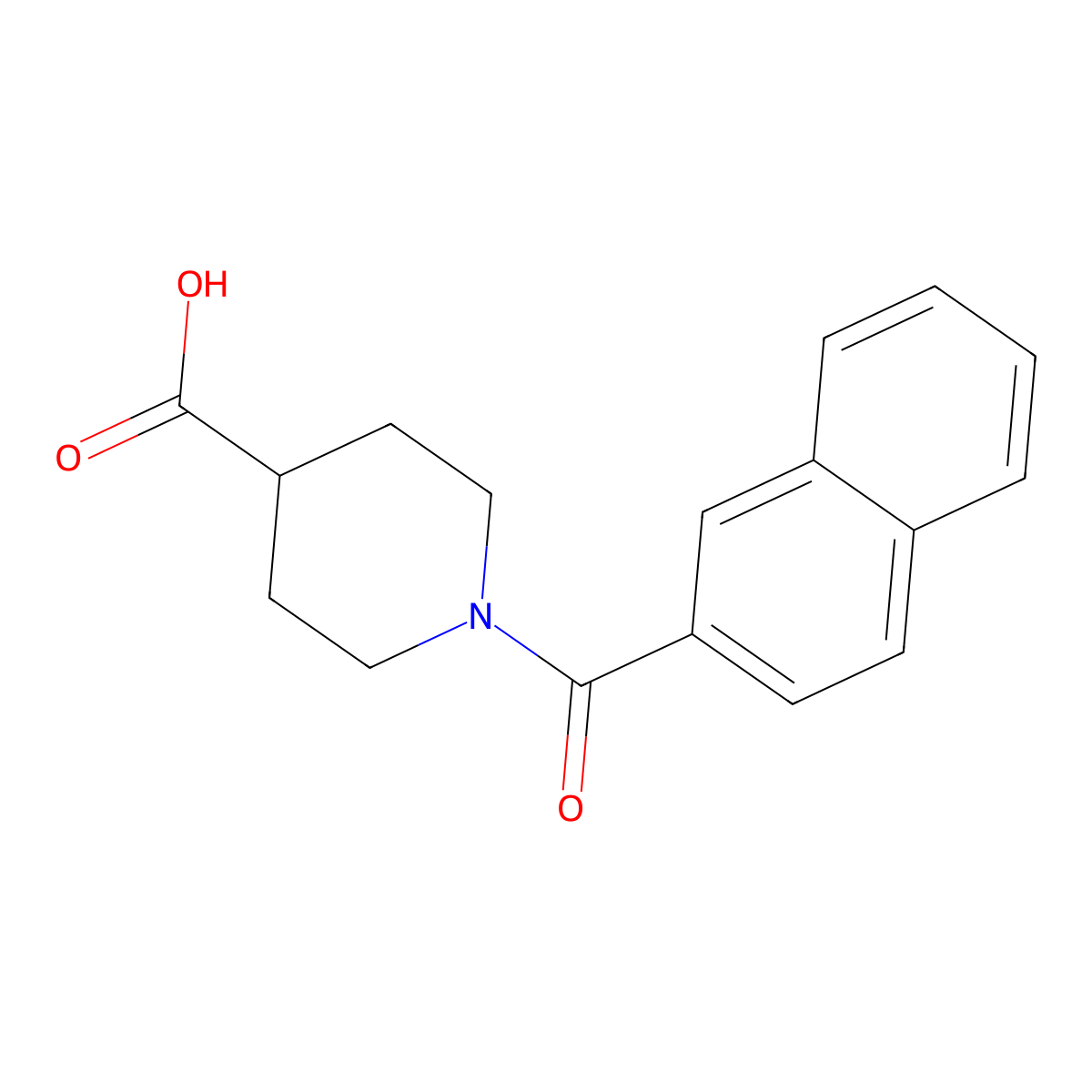 1-(2-Naphthoyl)piperidine-4-carboxylic acid molecular structure, CAS 147636-52-0