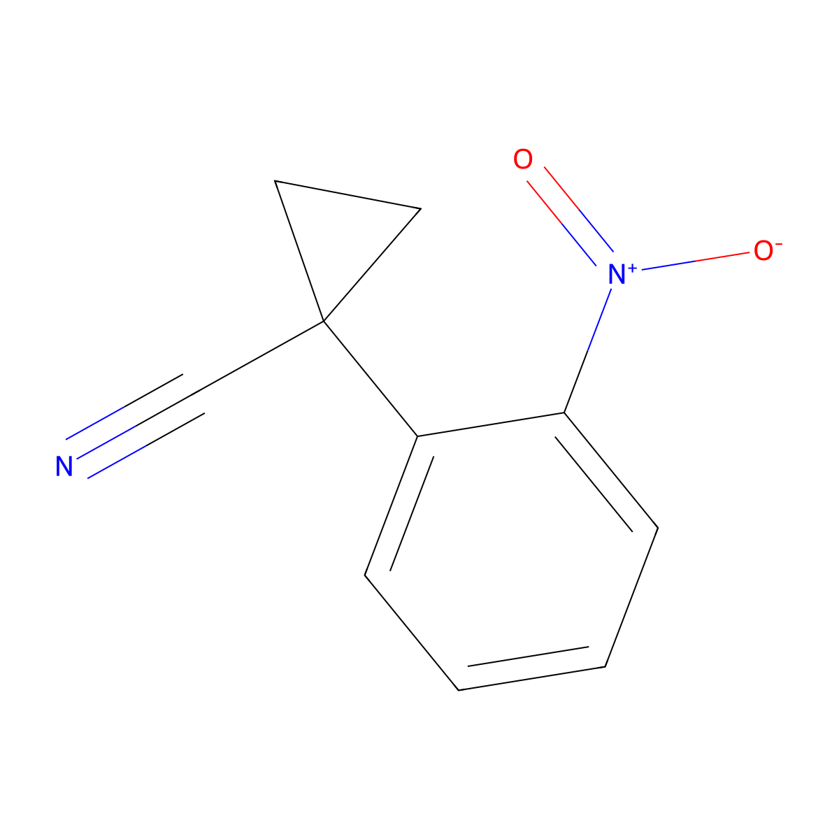 1-(2-Nitrophenyl)cyclopropanecarbonitrile molecular structure, CAS 147644-06-2