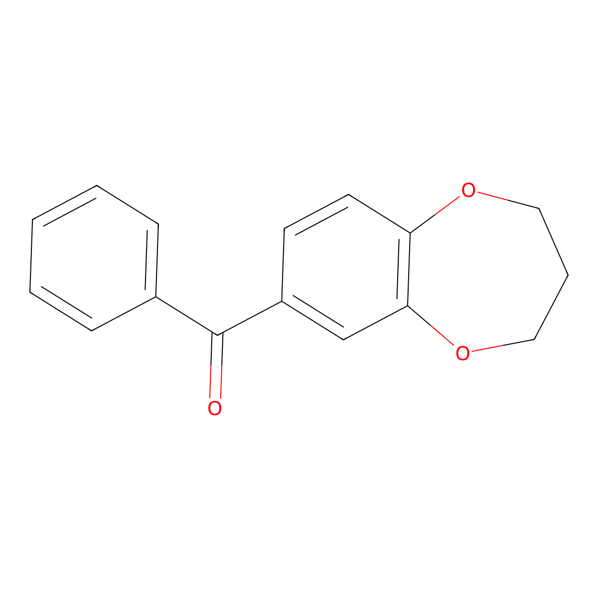 3,4-dihydro-2H-1,5-benzodioxepin-7-yl(phenyl)methanone molecular structure, CAS 147644-07-3