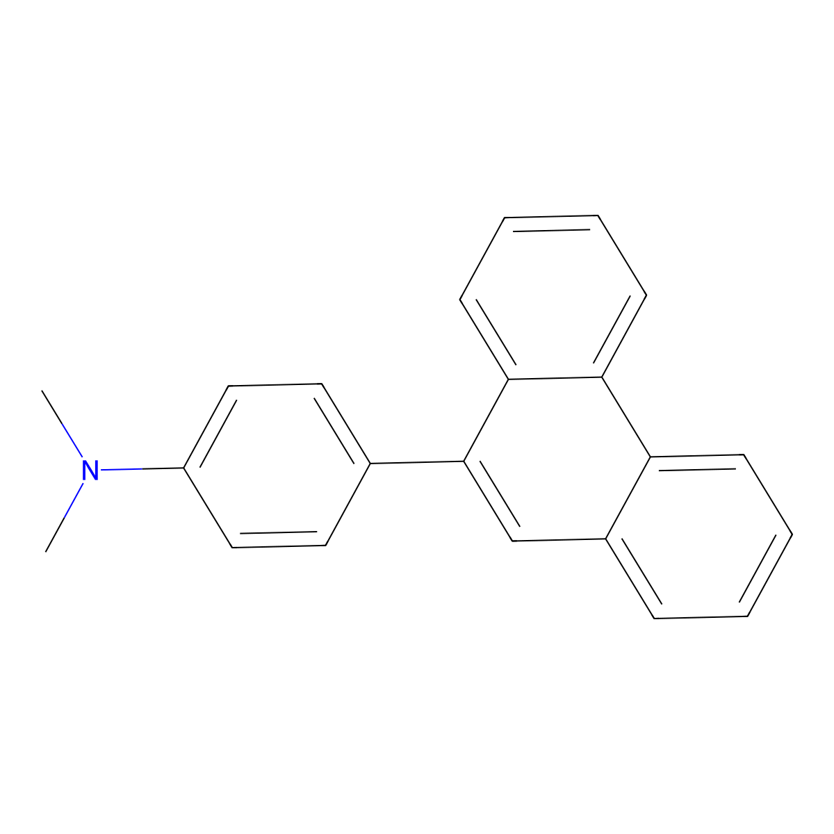 N,N-Dimethyl-4-(phenanthren-9-yl)aniline molecular structure, CAS 147648-01-9