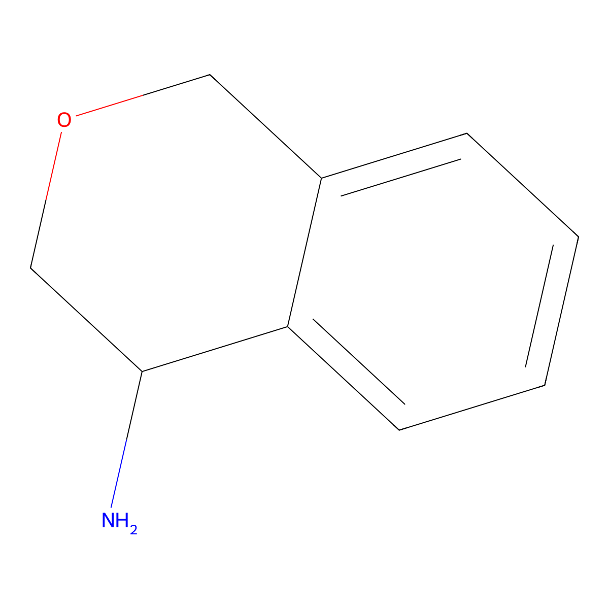 Isochroman-4-amine molecular structure, CAS 147663-00-1
